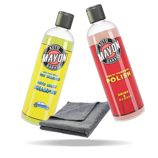 Car Wash Shampoo & Multi Purpose Polish Combo 300ML Each Car Care Kit